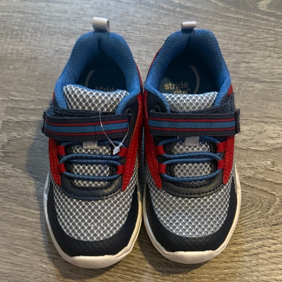 Stride Rite Kids' Sneakers in Red, Blue, and Gray - Picture 1 of 4
